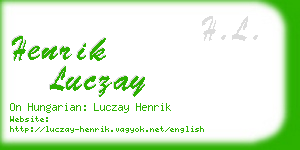 henrik luczay business card